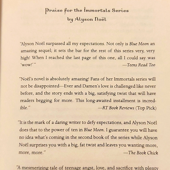 5 for $25- Shadowland & Everlasting Novels from the Immortals by Alyson Noel - Picture 8 of 9